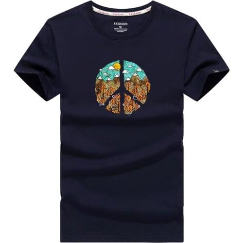 Summer Short Sleeve T Shirt Men Fashion Puzzle Printed 100% Cotton O-Neck T-Shirts Casual Slim Fit Tee Shirt Homme Plus Size 5XL