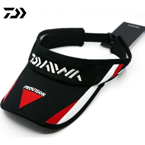 Daiwa Summer Visor Fisihing Sun Protection Hat Men Outdoor Sport Golf Running Sunshade Breathable Embroidery Letter Fishing Caps