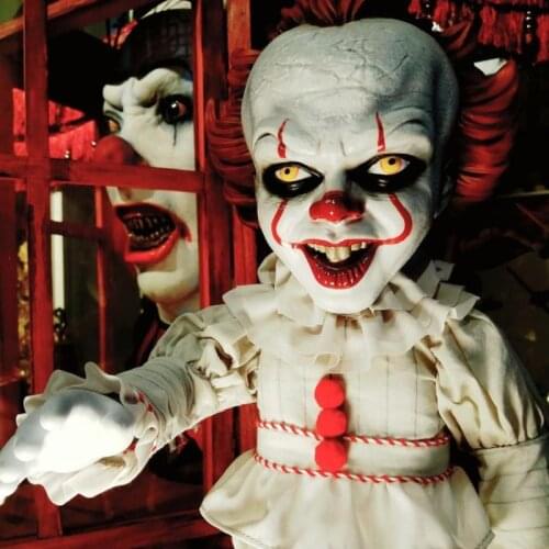 MEZCO 15inch Pennywise JOKER Collection Talking Action Figure for Fans Halloween Holiday Gift