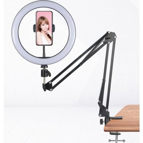 Desktop LED Ring Light Dimmable Phone Video Recording Round Fill Light For USB Charge Selfie For Streaming Video Photograph
