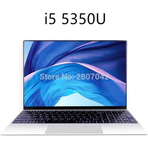 15.6 Inch Core I5 5350U Windows 10 8GB RAM128G/ 256G/512G/1TB SSD Laptop with BlackKeyboard Metal laptop Notebook Ultrabook