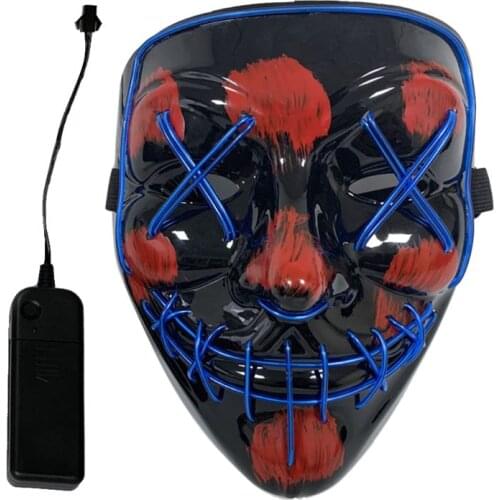 2021 New LED Horror Glow Mask Halloween Themed Costume Party Scary Ghost Face Mask Props 2020 trend