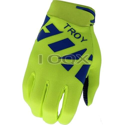 New Troy Fox MX Racing Fluorescent Green Raner MX Gloves Motorcycle Off-Road Bicycle Riding Racing DH MTB Gloves