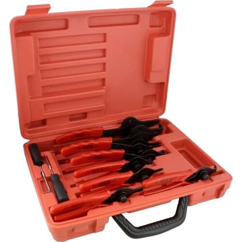 11pcs Heavy Duty Snap Ring Pliers Set Straight & Bent Retaining Ring Pliers with Hook & Pick