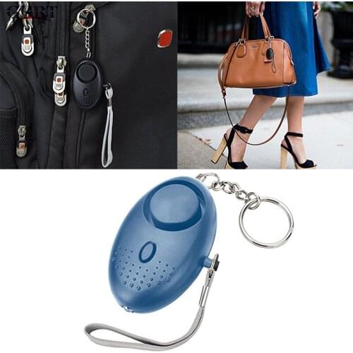 Portable Emergency Personal Security Alarms Self-Defense 130Decibels LED Light Safety Key Chain Pedant for Woman Kids Elderly