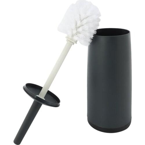 Toilet Brushes and Holders Toilet Bowl Brush with Holder Black for Bathrooms Modern Design Toilet Brush with Lid Longe