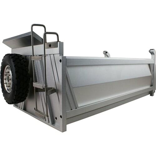 400mm length aluminium alloy wagon hopper for tamiya 1:14 scale remote control 6X6 dumper truck trailer tractor lesu tamiya