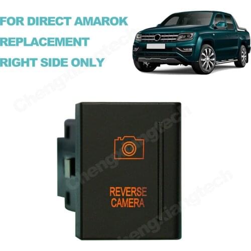12V 3A REVERSE CAMERA Car Push Button Switch On-Off Orange Led for VW Volkswagen Amarok Replacement Wiring Set, Right Side