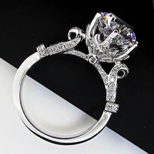 3 Carat Genuine White Gold Vintage Design Wonderful Diamond Wedding Ring For Women Amazing unforgetable Jewelry Gift