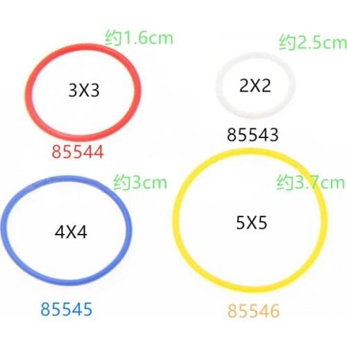 10-20pcs/lot DECOOL High-tech Rubber Band 2x2 3x3 4x4 5x5 EV3 Compatible 85543 85544 85545 85546 MOC Blocks Bricks Parts Toys