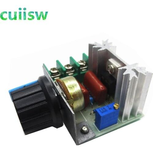 10PCS/LOT AC 220V 2000W SCR Voltage Regulator Dimming Dimmers Speed Controller Thermostat