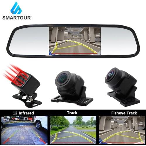 2.4G 4.3 Inch LCD Monitor Mirror Wireless Car Rear View Backup Camera IP67 Waterproof Car Reverse Camera Parking Reverse Kit