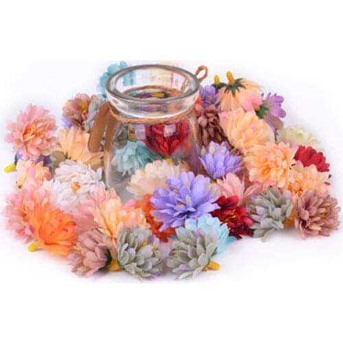 20pcs Fake Carnation Wedding Flower Head Christmas Scrapbooking Bridal Accessories Artificial Flowers Home Decor