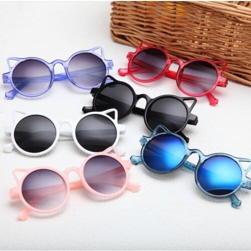 2021 Fashion Kids Children Colorful Sunglasses Round Reflective Glasses Driver Goggles Children UV400 Sport Sunglasses
