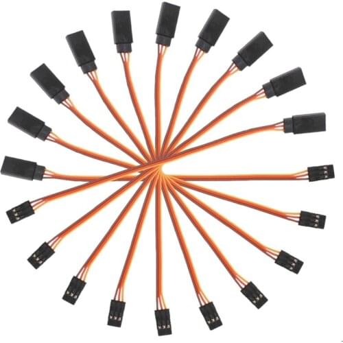 26AWG 10Pcs 150 / 200 / 300 mmServo Extension Lead Wire Cable For RC Futaba JR Male to Female