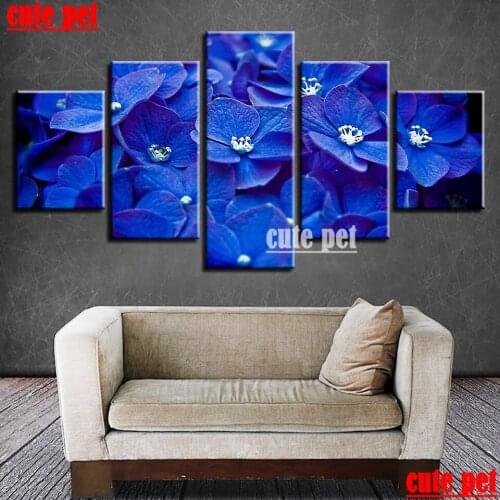 5PCS Plant fantasy flower DIY full square diamond painting mosaic diamond rhinestone embroidery cross stitch full display home