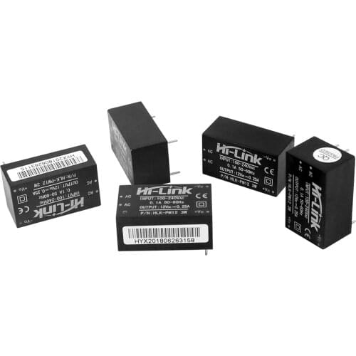 Q17331-5 Hi-link HLK-PM12 AC-DC 220V to 12V 3W Buckle Step Down Power Supply Module Converter Intelligent Household Switch UL/CE