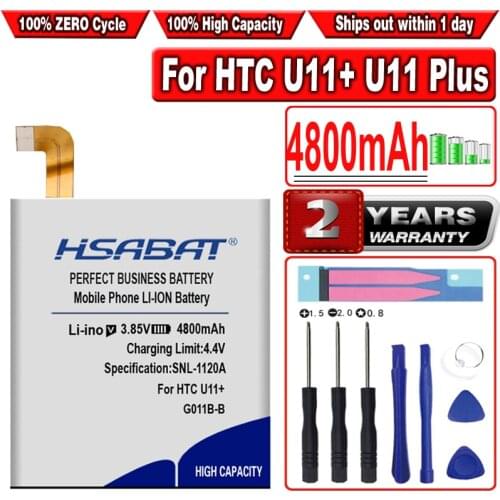 HSABAT 4800mAh G011B-B Battery for HTC U11+ U11 Plus (Not for U11)