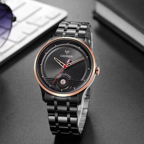 CADISEN Mens Automatic Mechanical Watch Top Brand Waterproof Fashion Sports Fitness Movement Fashion Luxury Relogio Masculino