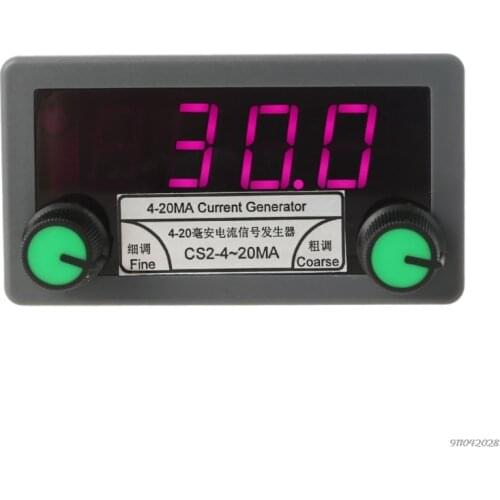 DC 7-30V 4-20mA Digital Current Analog Signal Generator Coarse/Fine Tuning Constant Current Output Measuring Tools 21 Wholesales