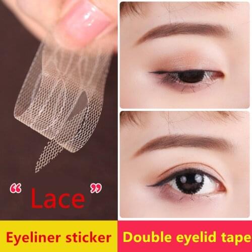 Double Eyelid Tape Eyeliner Eye Lift Sticker Lace Scotch White Eyelashes Sticker Scream Fallen Stand for Adhesive Glue Tape