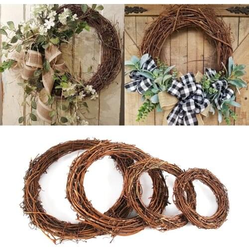 FENGRISE Wedding Decoration Wreath Natural Rattan Wreath Rustic Wedding Decoration For Wedding & Events DIY Crafts Party Supply