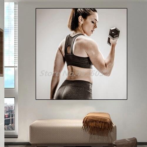 Sexy Women Fitness Bodybuilding Motivational Poster Painting On Canvas Bedroom Wall Art Decoration Pictures Home Decor