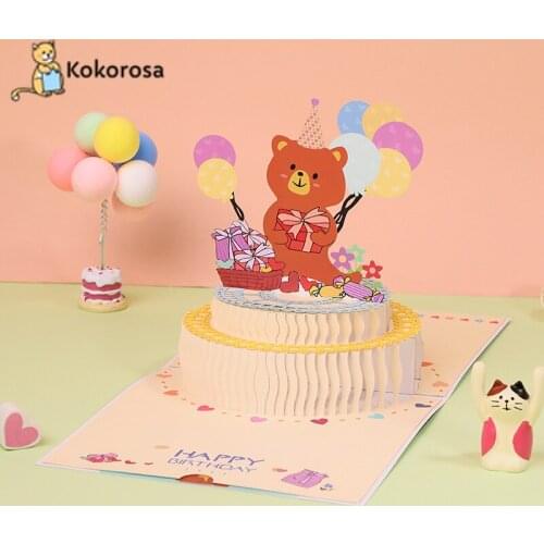 Kokorosa Birthday Cake Greeting Card Cutting Dies Metal Dies Scrapbooking Album Card Making Embossing Stencil Diecuts New 2021