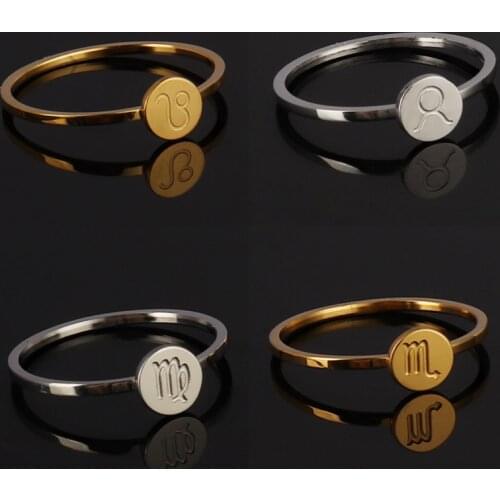 Stainless Steel Jewelry Ring Men Women Ring Constellation Ring Star Ring Love Personality Combination Ring Accessory Ring