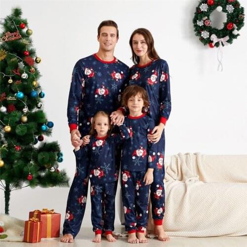 Family Christmas Pajamas Set Family Matching Clothes Xmas Party Clothes Adult Kids Pajamas Set New Year Baby Romper Sleepwear