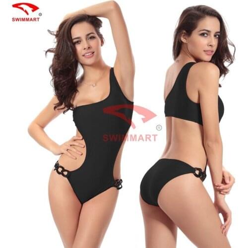 SWIMMART 1 Piece Swimsuit 2017 Sexy Swimwear Women Bathing Suit Swim Summer Beach Monokini Waist Six Rings Adjustable Swimsuit
