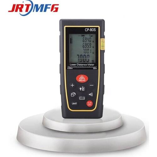 JRTMFG Laser Measuring Instrument 80m Multifunctional High Accuracy Distance Tools Horizontal Bubbul Laser Devices Rangefinder