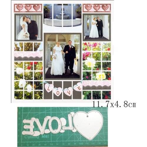 Love Heart Border Metal Cutting Dies Stencils dies for DIY Scrapbooking dies Decoration Card Paper Craft dies Embossing Die Cuts