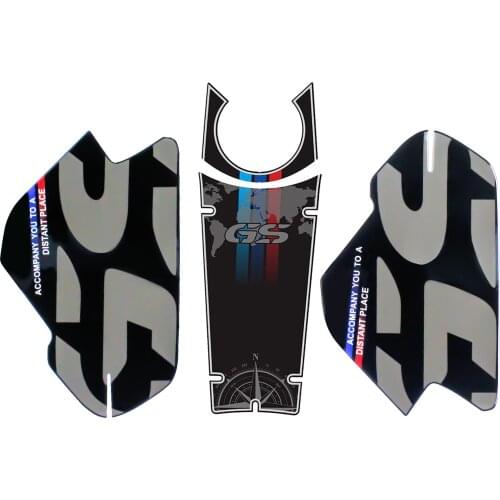 Black And Gray Fuel Tank Sticker Decal Pad Kit Motorcycle GS Adventure For BMW R1200GS LC Adventure 14-18 R1250GS Adventure 19