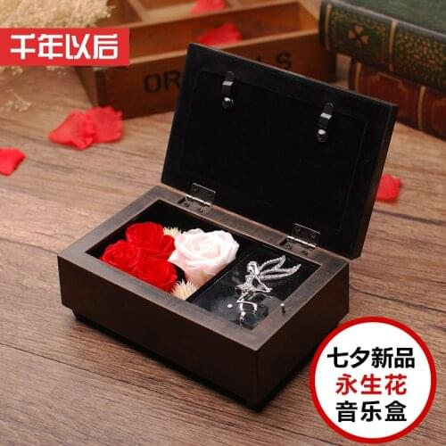 Singles immortal flower DIY creative music music box to send his girlfriend practical novelty special birthday gift