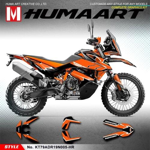 HUMAART Racing Decals Full Graphics Custom Sticker Set for 790 Adventure R ADV 2019 2020, Orange