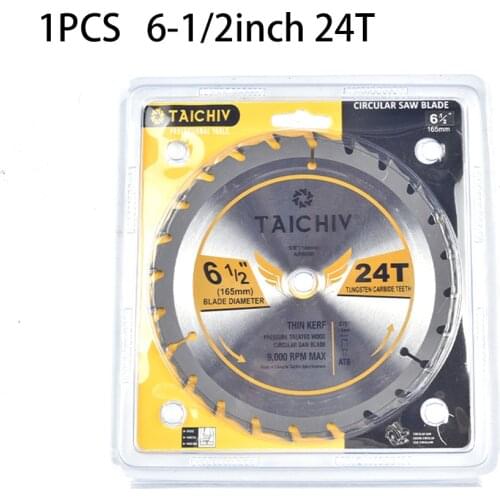 General Purpose Saw blade 24T 6-1/2inch Circular Cutting Circle Equipment Wood Tool