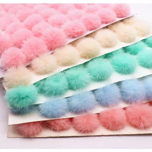 40mm Fur Pompoms Natural Soft 4cm Mink Pompom Balls Pom Poms for Jewelry Keychain Hairpin DIY Pompon Decro Handmade Accessories