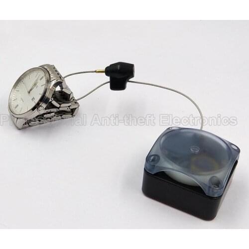 Anti theft pull wire box recoiler with alarm for valuable bags, watches and other luxuries 2pcs