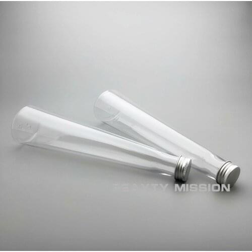 Transparent 350ml 12 pcs Tower shape Empty Cold Tea/Juice Water Bottle, Aluminum Cap PET Thickening Refillable Creative Bottles