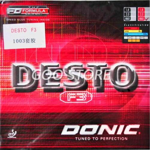 DONIC F3 DESTO Table Tennis Rubber Quick Attack Control pimples in with sponge ping pong tenis de mesa