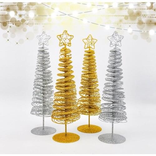 DIY wrought iron Christmas tree ornaments childrens gifts Christmas tree desktop decoration artificial tree home wedding gifts