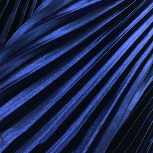 Crinkled satin fabric shiny silky pleated solid Crushed Organ Folds Wrinkled Fiber Silk Satin breathable DIY skirt fabric