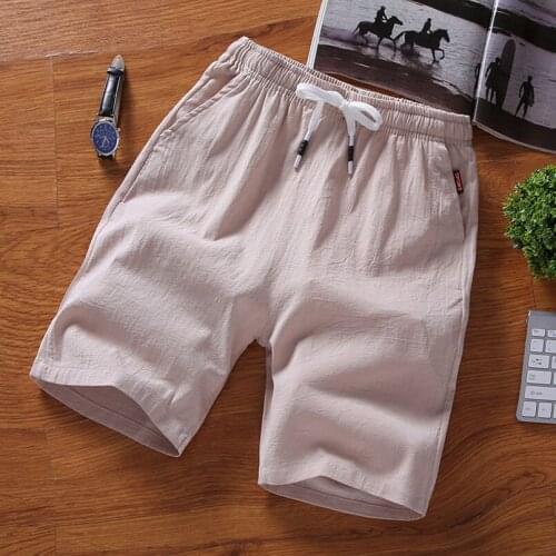 Summe Thin Mens Casual Shorts Cotton Mid Waist Male Beach Board Short Breeches Running Shorts Cropped Trousers 2021