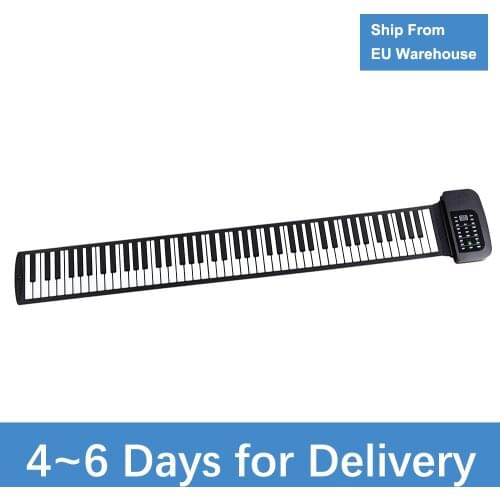 Foldable Keyboard Hand-rolling Piano Portable 88 Keys Silicone Flexible Roll Up Piano with Battery Sustain Pedal piano keyboard