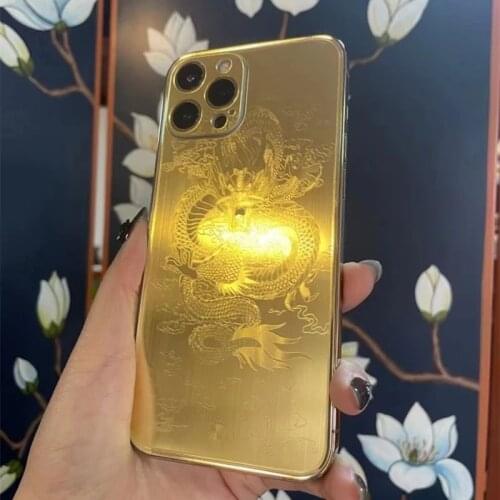 Dragon Pattern Tempered Glass Screen Protector for iPhone 12 Mini Pro Max Colorful Full Cover Protective Film