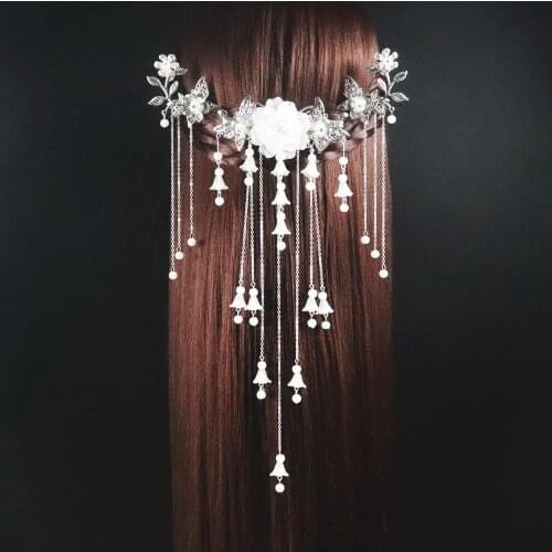 Costume headdress hairpin of restoring hair clasp ancient classical decoration step shake tassel hanfu cos hair accessories