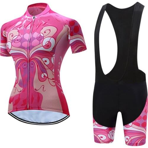 2021 Female Cycling Clothing BIB Shorts Bicycle Clothes Mtb Road Bike Jersey Set Suit Sports Maillot Dress Wear Kit Women Blouse