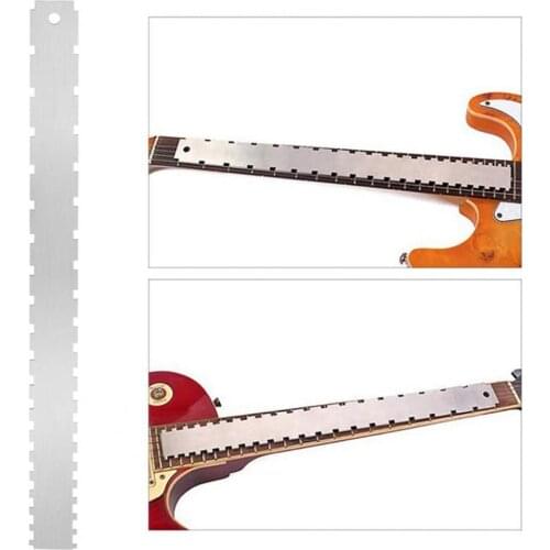 1 set of Straight side of the neck, high-strength notch stainless steel luthier tool, guitar fret rocker for guitar fingerboard