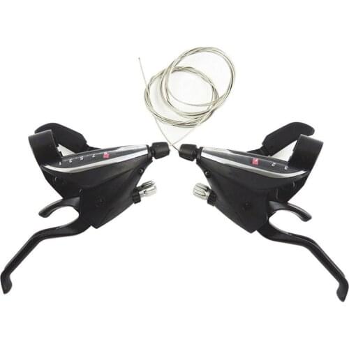 1Pair 24 Speed Bicycle Shifter Brake Conjoined Derailleurs Mountain Road Bike Cycling Disc Handle Shifter Levers For MTB Bike